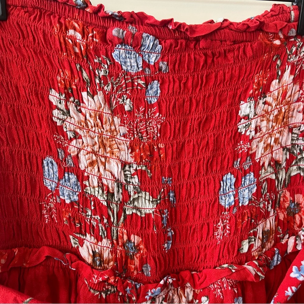 American Eagle Outfitters Red Floral Jumpsuit - Picture 12 of 14
